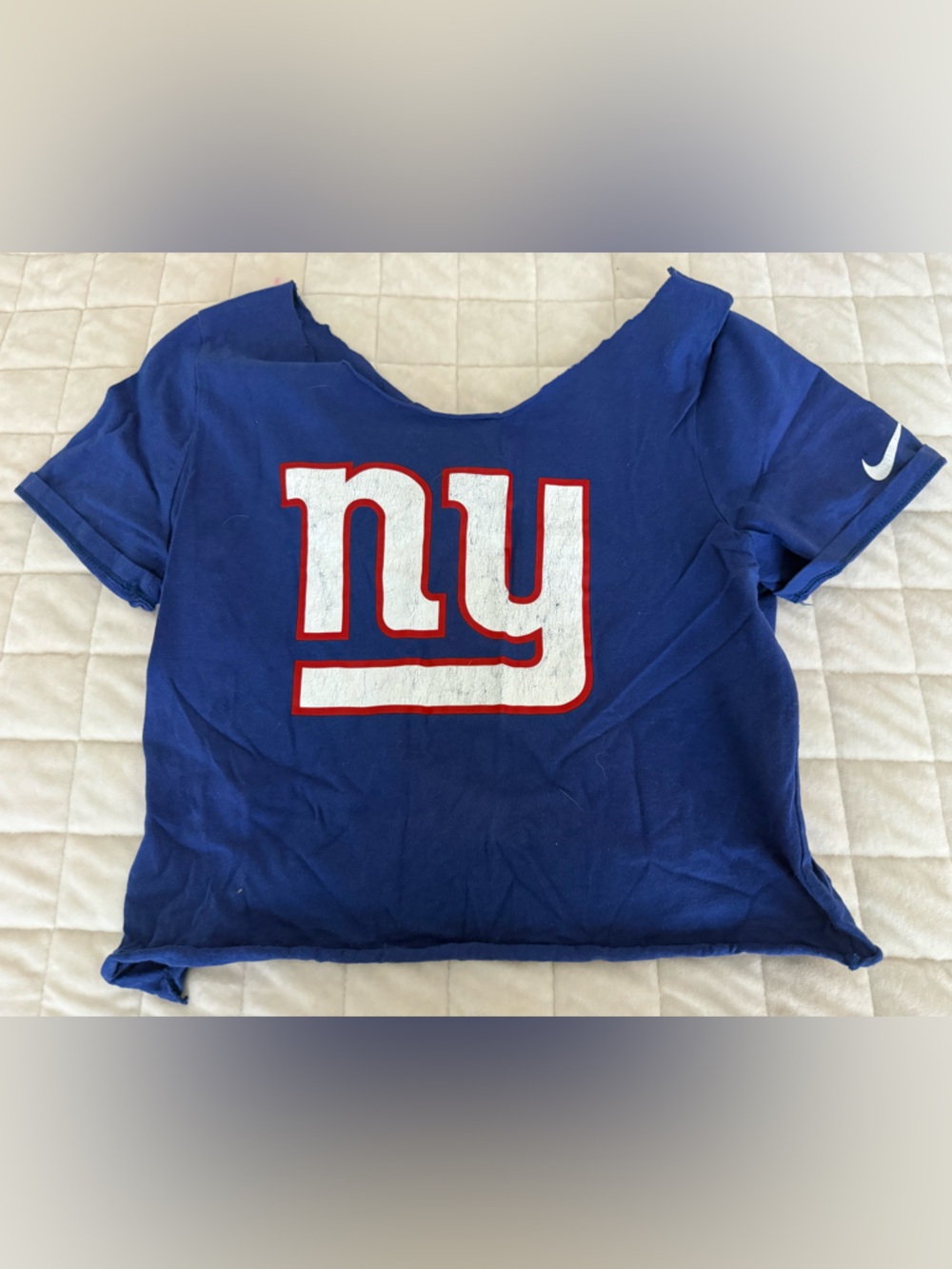 Nike Blue T-Shirt with White and Red NY Logo